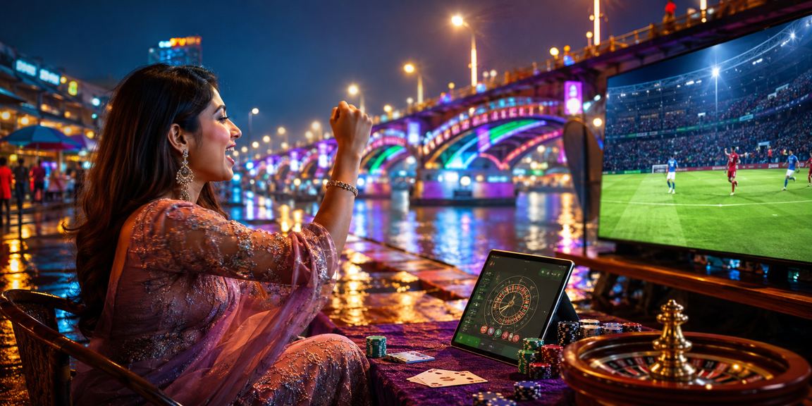 ময়মনসিংহে নিয়ন আলোয় মোবাইলে good111 সাহায্য কেন্দ্র ব্যবহার করছেন একজন সদস্য