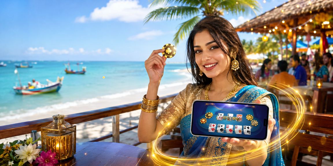 সেন্ট মার্টিনের সমুদ্র সৈকতে রামি খেলছেন একজন good111 সদস্য